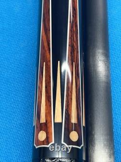 Jacoby Custom Pool Cue 11.8mm 30 4.0 Cf Shaft Ebony Tulip Radial Joint Leather