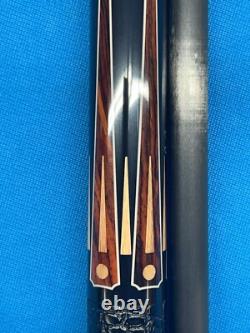 Jacoby Custom Pool Cue 11.8mm 30 4.0 Cf Shaft Ebony Tulip Radial Joint Leather