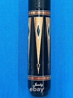 Jacoby Custom Pool Cue 12.3mm 29 4.0 Cf Shaft Leather Wrap Radial Tulip