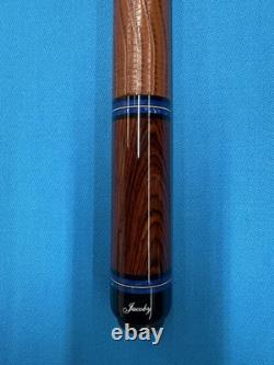 Jacoby Custom Pool Cue 12.3mm 29 Kw Shaft Coco Blue Jean Lapis Maple Leather
