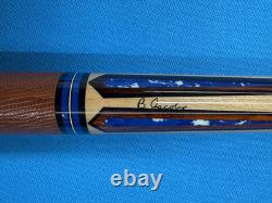 Jacoby Custom Pool Cue 12.3mm 29 Kw Shaft Coco Blue Jean Lapis Maple Leather