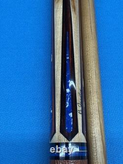 Jacoby Custom Pool Cue 12.3mm 29 Kw Shaft Coco Blue Jean Lapis Maple Leather