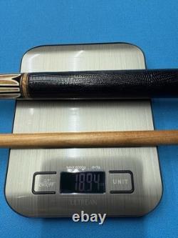 Jacoby Custom Pool Cue 12.3mm 29' Kw Shaft Ebony Maple Burl Leather Wrap Radial