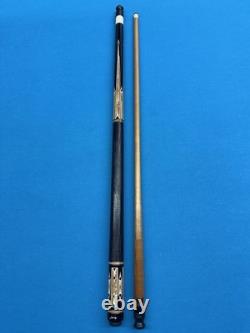 Jacoby Custom Pool Cue 12.3mm 29' Kw Shaft Ebony Maple Burl Leather Wrap Radial