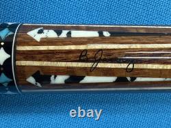 Jacoby Custom Pool Cue 12.3mm 29 Kw Shaft Leopardwood Leather Wrap