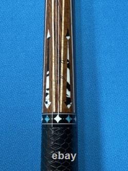 Jacoby Custom Pool Cue 12.3mm 29 Kw Shaft Leopardwood Leather Wrap
