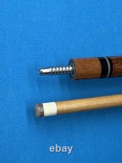 Jacoby Custom Pool Cue 12.3mm 29 Kw Shaft Leopardwood Leather Wrap