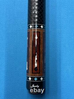 Jacoby Custom Pool Cue 12.3mm 29 Kw Shaft Leopardwood Leather Wrap