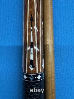 Jacoby Custom Pool Cue 12.3mm 29 Kw Shaft Leopardwood Leather Wrap