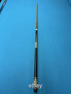 Jacoby Custom Pool Cue 12.3mm 29kw Shaft Ebony Maple Burl Leather Wrap Radial