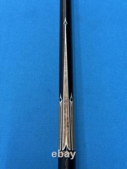 Jacoby Custom Pool Cue 12.3mm 29kw Shaft Ebony Maple Burl Leather Wrap Radial
