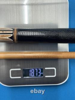 Jacoby Custom Pool Cue 12.3mm 29kw Shaft Ebony Maple Burl Leather Wrap Radial
