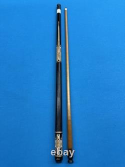 Jacoby Custom Pool Cue 12.3mm 29kw Shaft Ebony Maple Burl Leather Wrap Radial