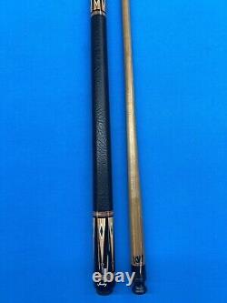 Jacoby Custom Pool Cue 12.3mm 29kw Shaft Leather Wrap Radial Tulip