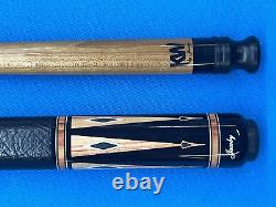 Jacoby Custom Pool Cue 12.3mm 29kw Shaft Leather Wrap Radial Tulip