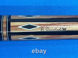 Jacoby Custom Pool Cue 12.3mm 29kw Shaft Leather Wrap Radial Tulip