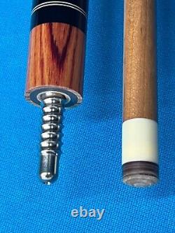 Jacoby Custom Pool Cue 12.3mm 29kw Shaft Leather Wrap Radial Tulip