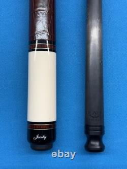 Jacoby Custom Pool Cue 12.3mm 30 4.0 Cf Shaft Coco-white Juma Leather