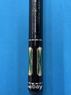 Jacoby Custom Pool Cue 12.75mm 29 Jacoby Kw Shaft Leather Wrap Ebony Malachite