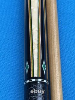Jacoby Custom Pool Cue 12.75mm 29 Jacoby Kw Shaft Leather Wrap Ebony Malachite