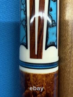Jacoby Custom Pool Cue 12.75mm 29 Kw Shaft Coco-be Maple-turq-juma Radial Joint Jacoby Custom Pool Cue 12.75mm 29 Kw Shaft Coco-be Maple-turq-juma Radial Joint