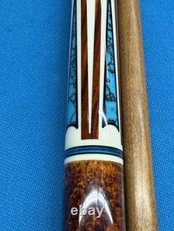 Jacoby Custom Pool Cue 12.75mm 29 Kw Shaft Coco-be Maple-turq-juma Radial Joint Jacoby Custom Pool Cue 12.75mm 29 Kw Shaft Coco-be Maple-turq-juma Radial Joint