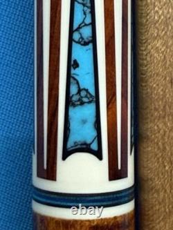 Jacoby Custom Pool Cue 12.75mm 29 Kw Shaft Coco-be Maple-turq-juma Radial Joint Jacoby Custom Pool Cue 12.75mm 29 Kw Shaft Coco-be Maple-turq-juma Radial Joint