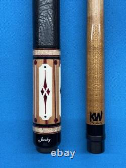 Jacoby Custom Pool Cue 12.75mm 29 Kw Spalted Maple Tulipwood Bloody Jasper Juma