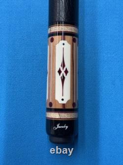Jacoby Custom Pool Cue 12.75mm 29 Kw Spalted Maple Tulipwood Bloody Jasper Juma