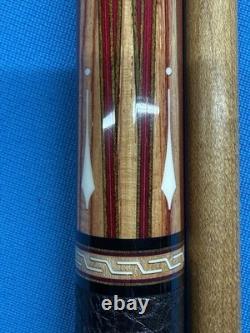 Jacoby Custom Pool Cue 12.75mm 29 Kw Spalted Maple Tulipwood Bloody Jasper Juma
