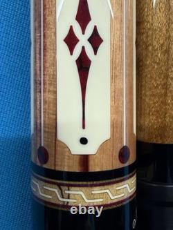 Jacoby Custom Pool Cue 12.75mm 29 Kw Spalted Maple Tulipwood Bloody Jasper Juma