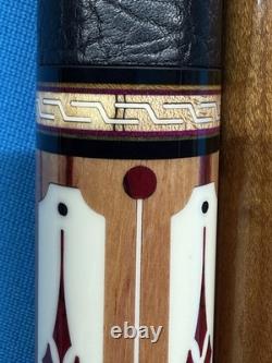 Jacoby Custom Pool Cue 12.75mm 29 Kw Spalted Maple Tulipwood Bloody Jasper Juma