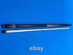 Jacoby Custom Pool Cue 12.75mm 29 Ultra Shaft Leather Wrap Ebony Tulipwood