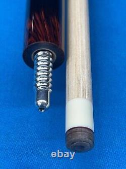 Jacoby Custom Pool Cue 12.75mm 29 Ultra Shaft Leather Wrap Ebony Tulipwood