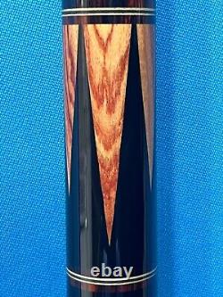 Jacoby Custom Pool Cue 12.75mm 29 Ultra Shaft Leather Wrap Ebony Tulipwood