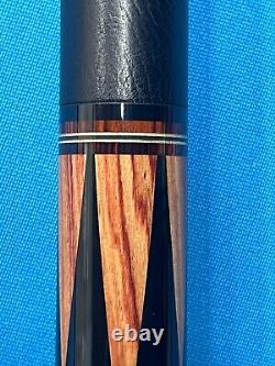 Jacoby Custom Pool Cue 12.75mm 29 Ultra Shaft Leather Wrap Ebony Tulipwood