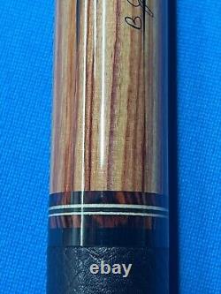 Jacoby Custom Pool Cue 12.75mm 29 Ultra Shaft Leather Wrap Ebony Tulipwood