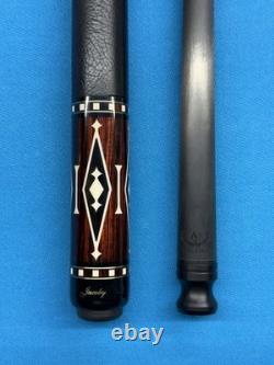 Jacoby Custom Pool Cue 12.7mm 29 4.0 Cf Shaft Leather Wrap Ebony