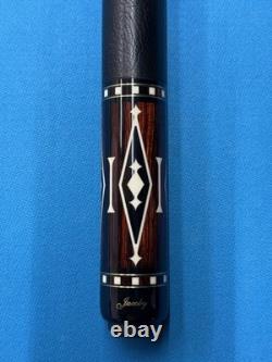 Jacoby Custom Pool Cue 12.7mm 29 4.0 Cf Shaft Leather Wrap Ebony