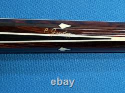 Jacoby Custom Pool Cue 12.7mm 29 4.0 Cf Shaft Leather Wrap Ebony