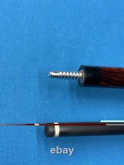 Jacoby Custom Pool Cue 12.7mm 29 4.0 Cf Shaft Leather Wrap Ebony
