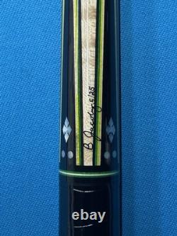 Jacoby Custom Pool Cue 12.7mm 29 Cf Shaft Mother Of Pearl Leather Wrap Radial