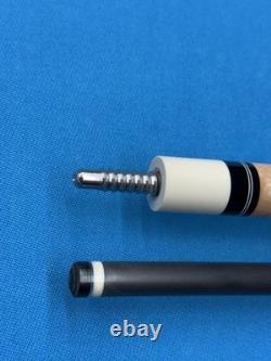 Jacoby Custom Pool Cue 12.7mm 29 Cf Shaft Mother Of Pearl Leather Wrap Radial