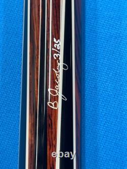 Jacoby Custom Pool Cue 12.9mm 29 Revo Shaft Ebony Cocobolo 5/16x14 Leather