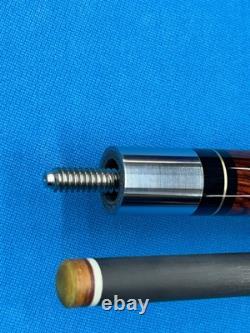 Jacoby Custom Pool Cue 12.9mm 29 Revo Shaft Ebony Cocobolo 5/16x14 Leather