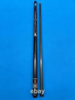 Jacoby Custom Pool Cue 12.9mm 29 Revo Shaft Ebony Cocobolo 5/16x14 Leather