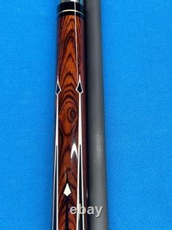 Jacoby Custom Pool Cue 12.9mm 29 Revo Shaft Ebony Cocobolo 5/16x14 Leather