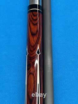 Jacoby Custom Pool Cue 12.9mm 29 Revo Shaft Ebony Cocobolo 5/16x14 Leather