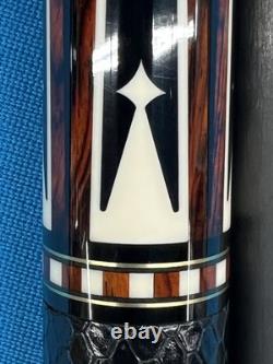 Jacoby Custom Pool Cue 12.9mm 29 Revo Shaft Ebony Cocobolo 5/16x14 Leather