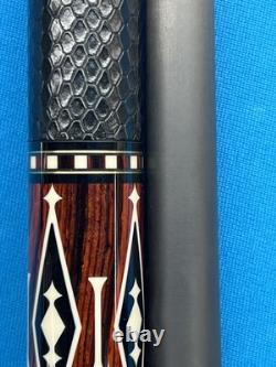 Jacoby Custom Pool Cue 12.9mm 29 Revo Shaft Ebony Cocobolo 5/16x14 Leather